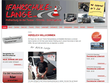 Tablet Screenshot of fahrschule-lange.com